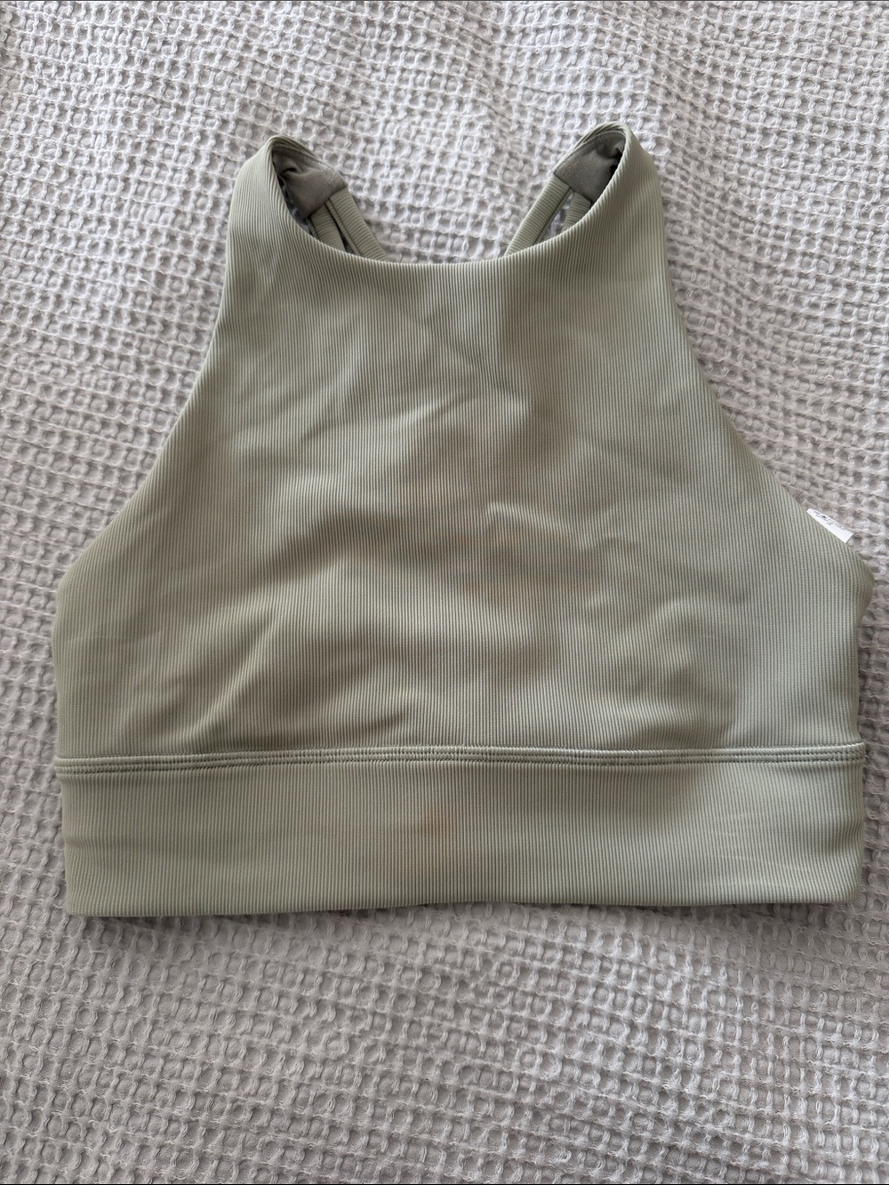 lululemon athletica Ribbed High-Neck Tank in Sage